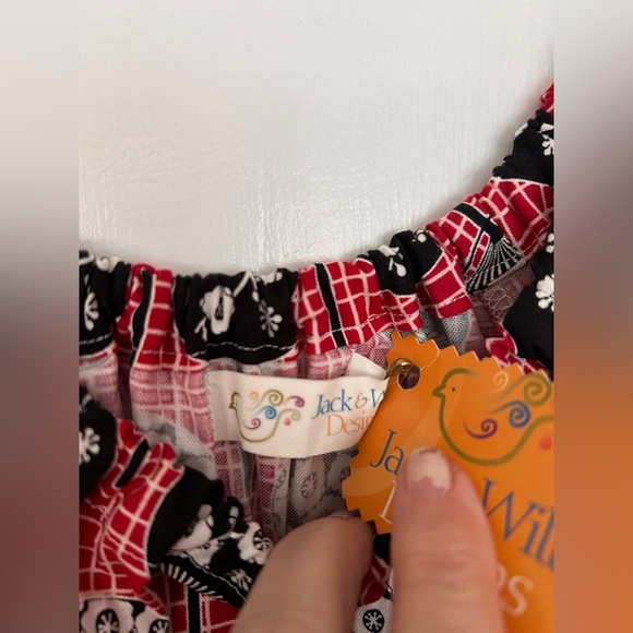 Brand New Handmade Dress in Red, Black and White Size 2yrs. - Picture 5 of 7